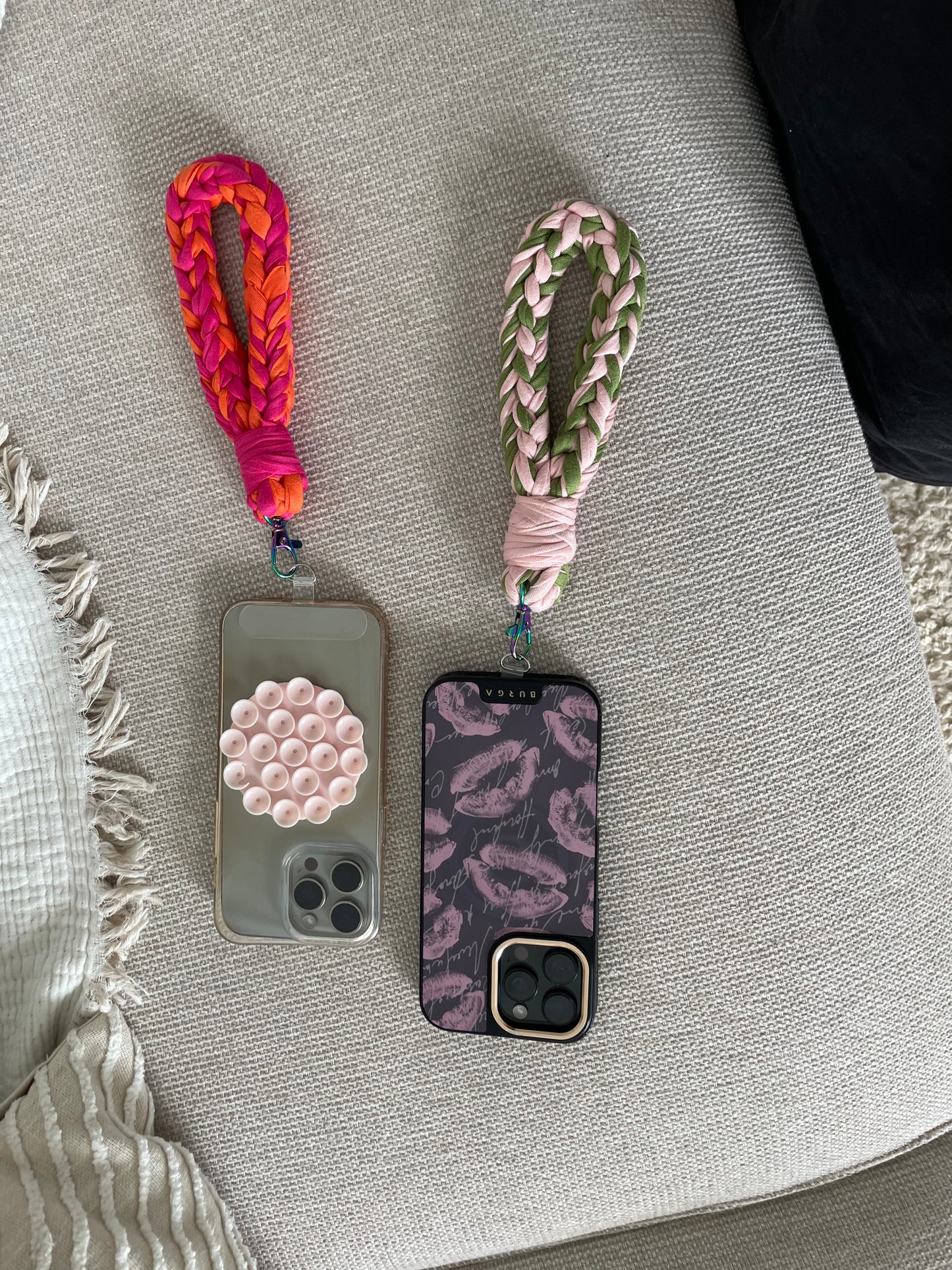 Handmade Crochet Arm Strap - Key Chain - Phone Strap - Kindle Strap
