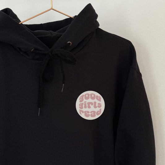 Black GoodGirlsRead Hoodie - Circle Logo