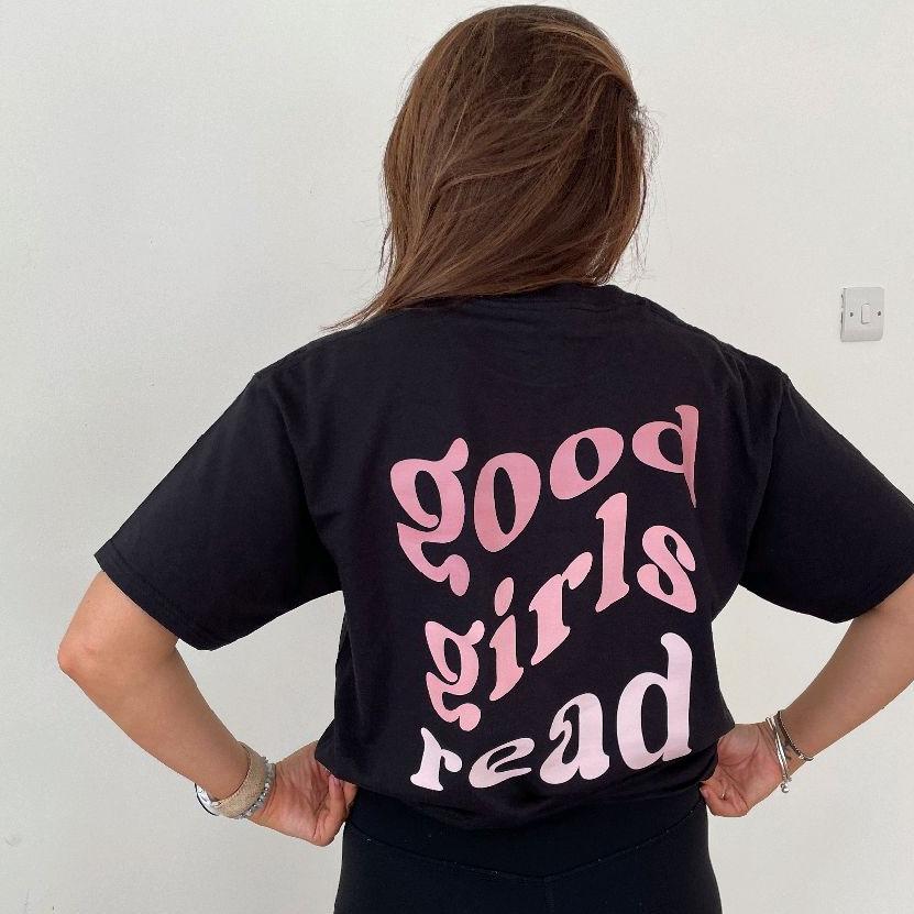 Black GoodGirlsRead Over-Sized T-Shirt