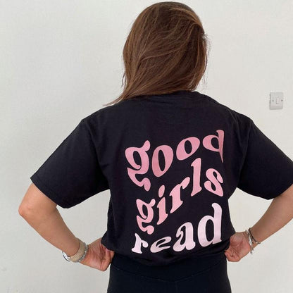 Black GoodGirlsRead Over-Sized T-Shirt