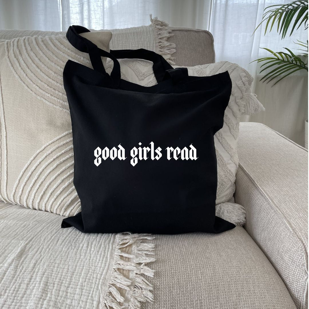 GoodGirlsRead Tattoo Style Tote Bag - Bookish Tote Bag