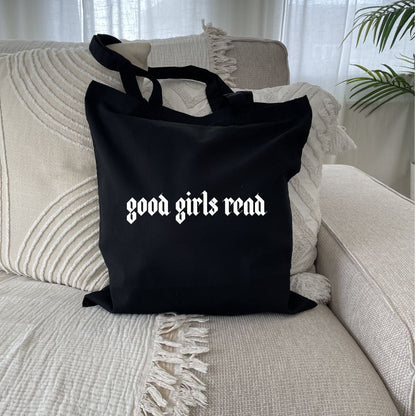 GoodGirlsRead Tattoo Style Tote Bag - Bookish Tote Bag