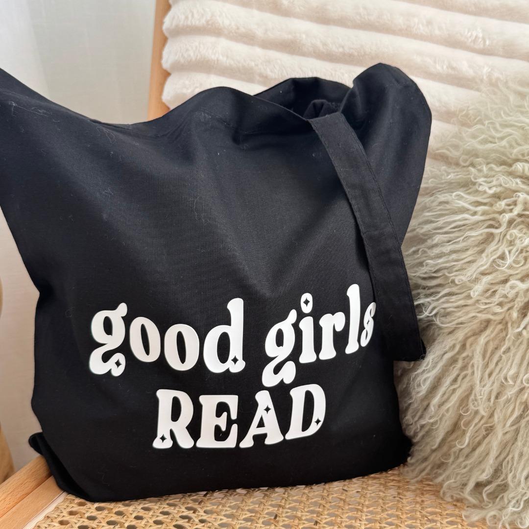 GoodGirlsRead Tote Bag - White Logo