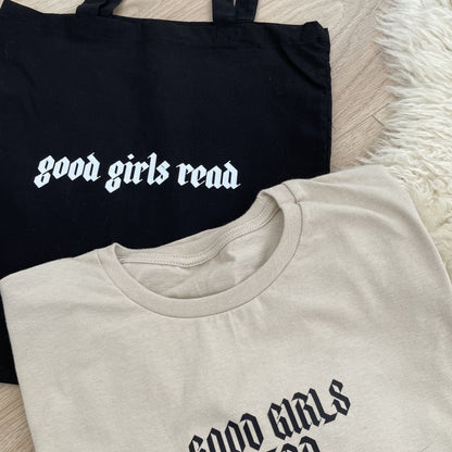 GoodGirlsRead Tattoo Style Tote Bag - Bookish Tote Bag