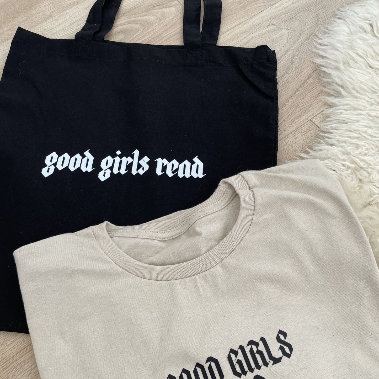 GoodGirlsRead Tattoo Style Tote Bag - Bookish Tote Bag