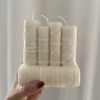 Bookshaped candle - Soy & Wax Blend - Cashmere Essential Oil