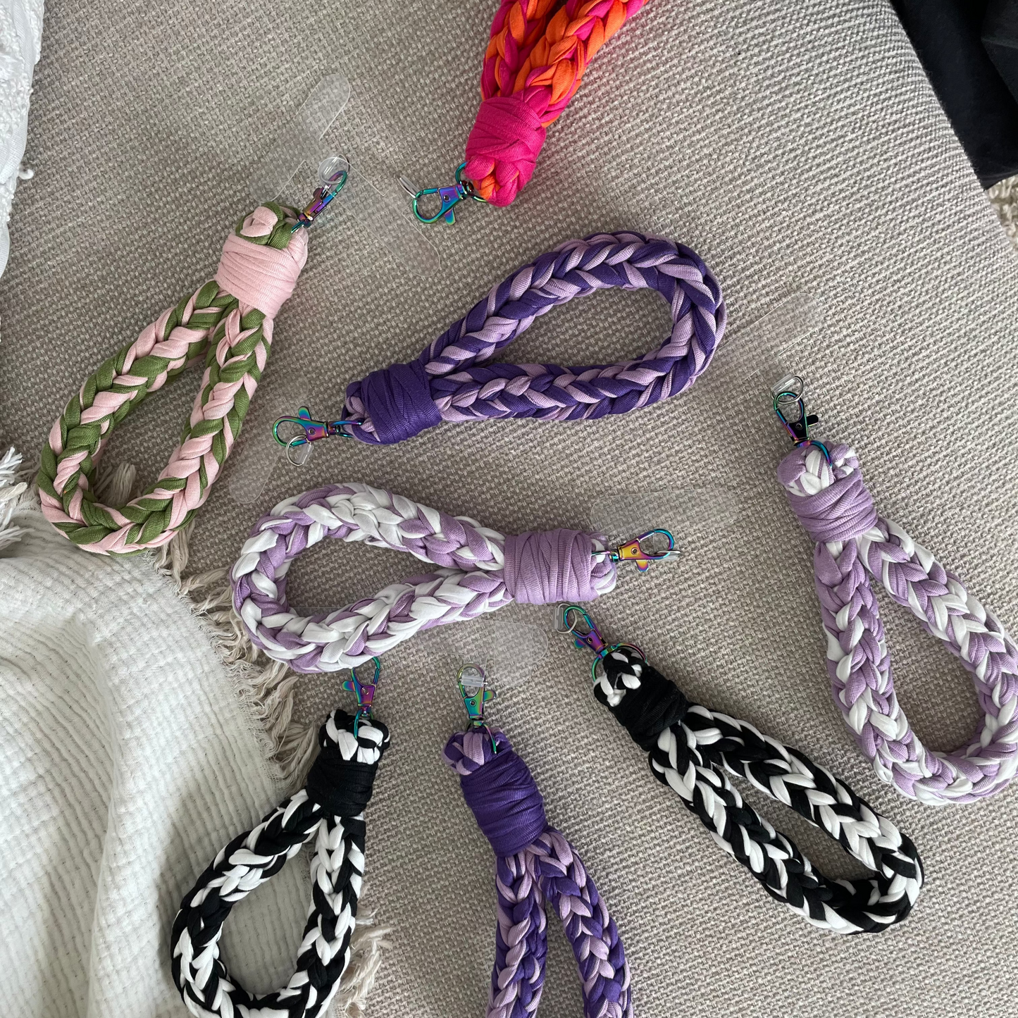 Handmade Crochet Arm Strap - Key Chain - Phone Strap - Kindle Strap