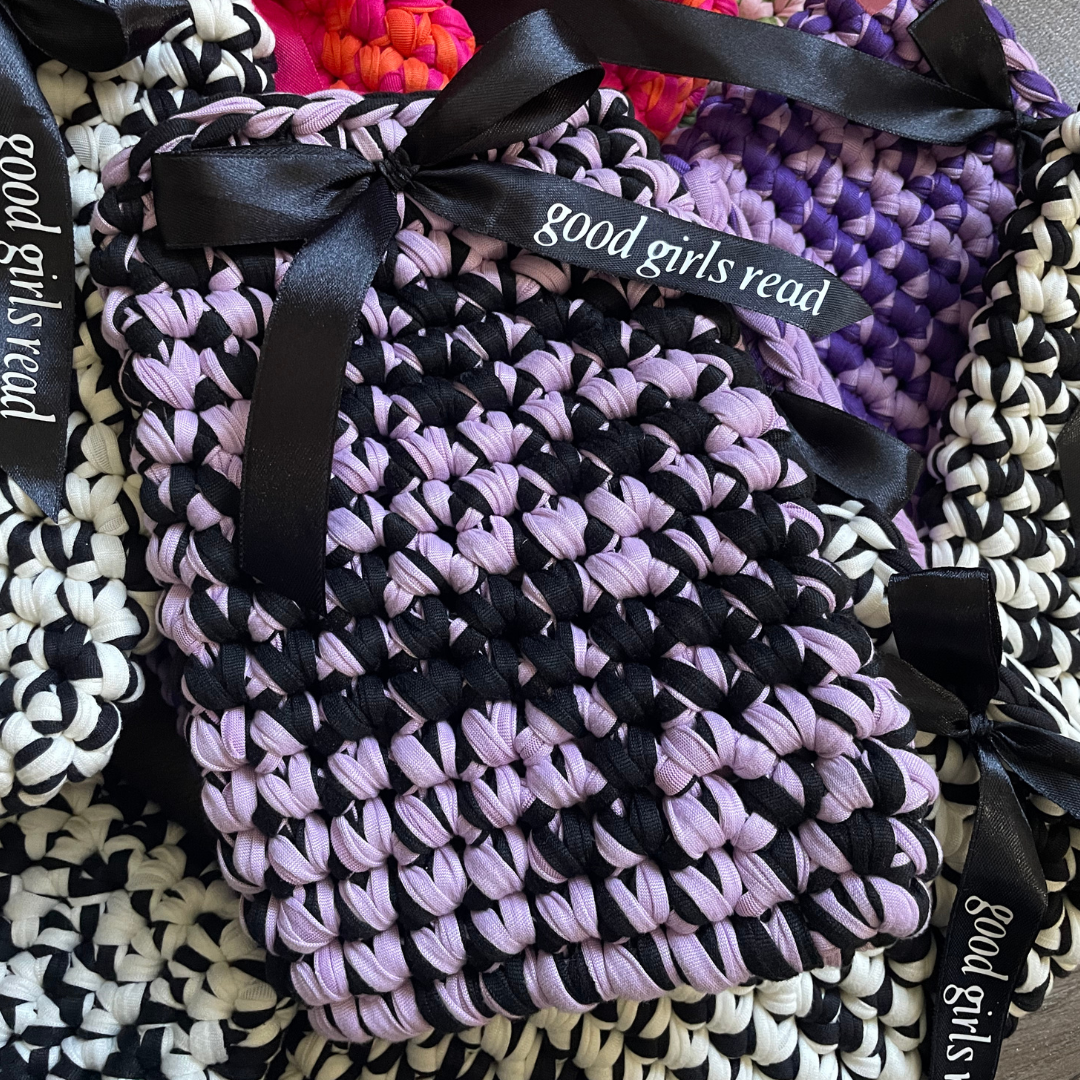 Purple & Black Handmade Universal Kindle Sleeve - Crotchet Kindle Cover