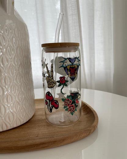 16oz Glass GoodGirlsRead Drinking Tumbler