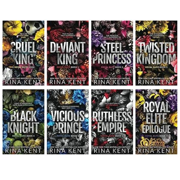 Royal Elite Series by Rina Kent - 8 Book Bundle - Paperback Special Print Editions