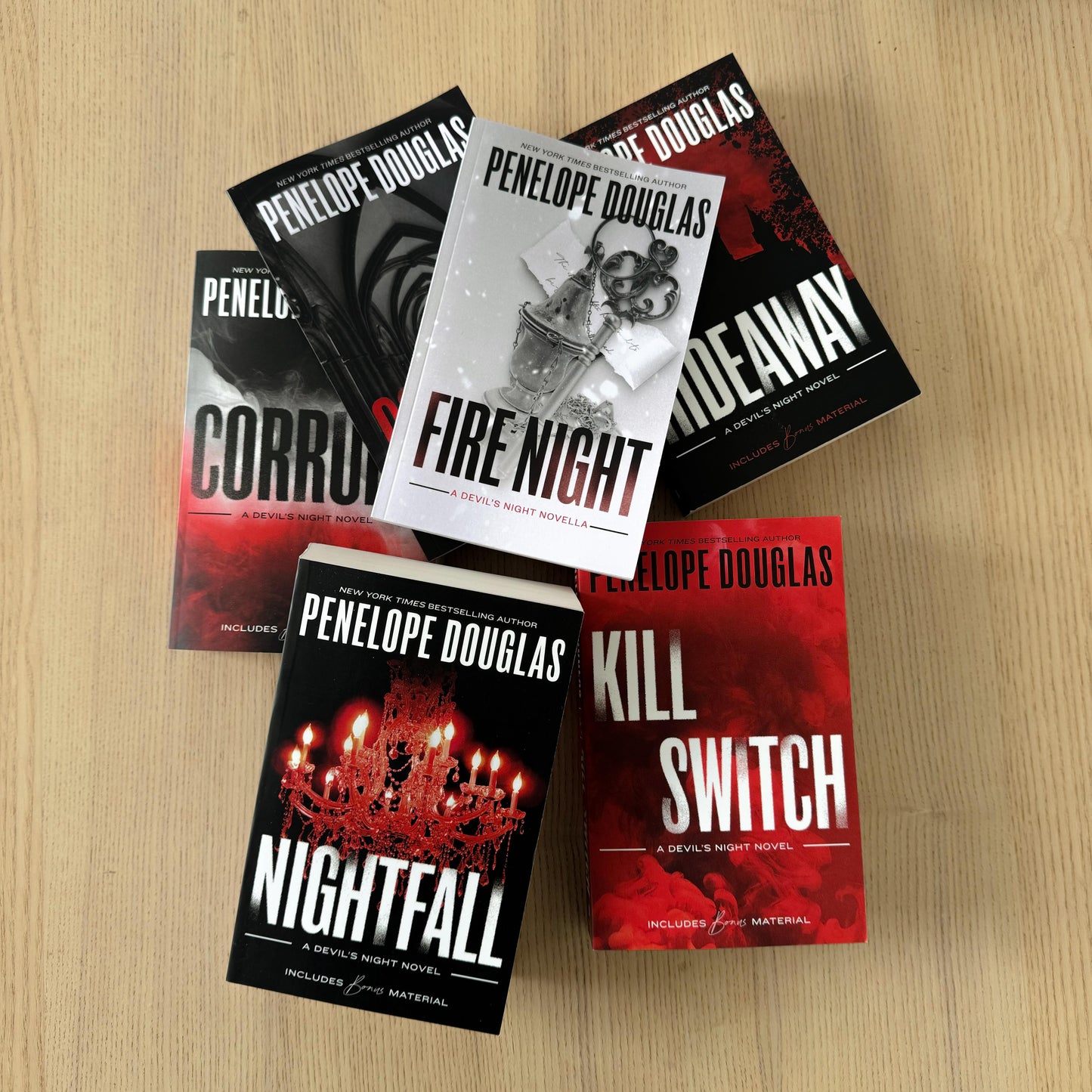 The Devil's Night Series by Penelope Douglas - 6 Book Paperback Bundle