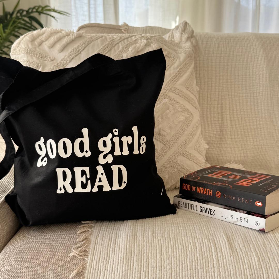 GoodGirlsRead Tote Bag - White Logo