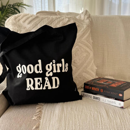 GoodGirlsRead Tote Bag - White Logo