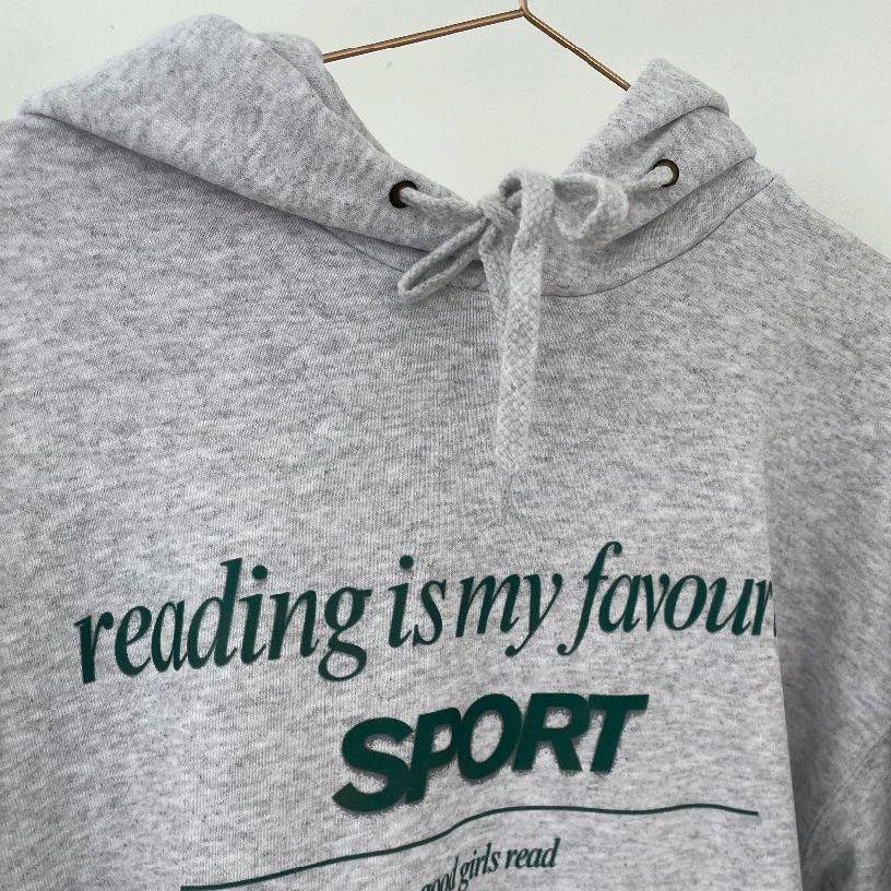 Grey Reading is my Favourite Sport Hoodie