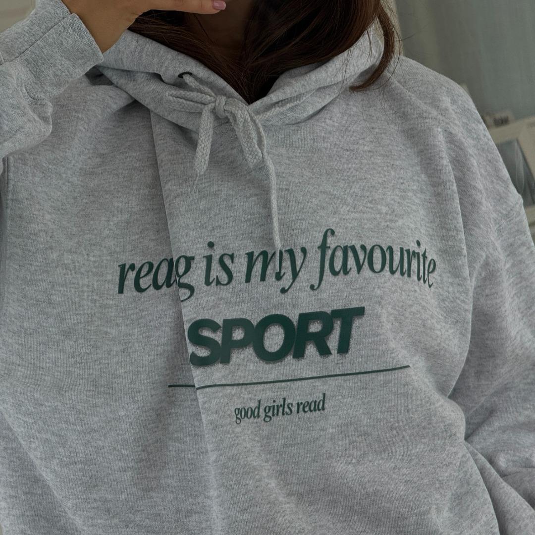 Grey Reading is my Favourite Sport Hoodie