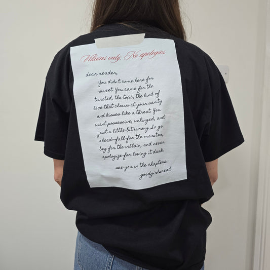 Black GoodGirlsRead Love Letter Over-Sized T-Shirt - T-shirt