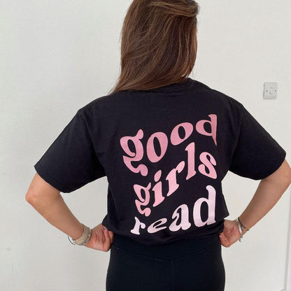 Black GoodGirlsRead Over-Sized T-Shirt