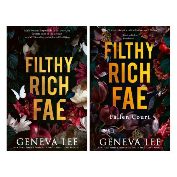 Filthy Rich Fae Duet by Geneva Lee - 2 Book Bundle - Paperbacks featuring stunning floral cover designs.