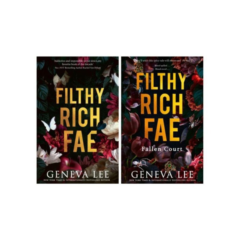 Filthy Rich Fae Duet by Geneva Lee - 2 Book Bundle - Paperbacks featuring stunning floral cover designs.
